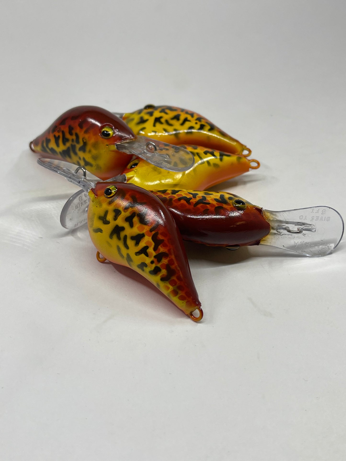 Custom Painted Rapala DT 6 Vintage Dark Crawdad